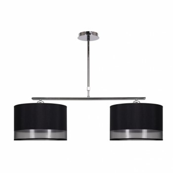 Distribuidor - Lâmpadas Diversas | Lâmpadas Modernas | LAMPARA SERIE MENORCA 2XE27 CROMO/NEGRA REGX86X25 CM Ref: 049952009